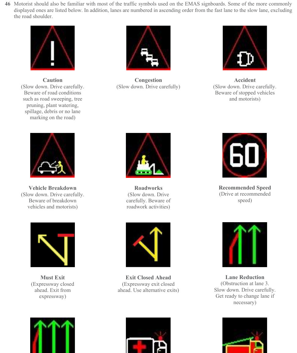 Official handbook crop for emas signs